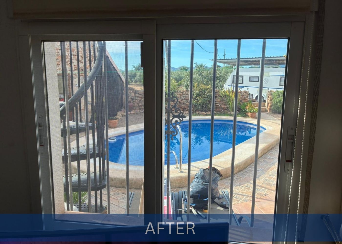 Titanium window film installation in Fuente Alamo, Murcia