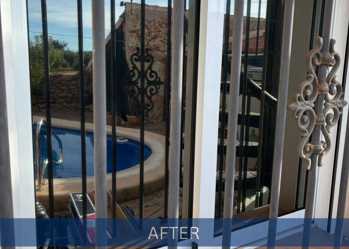 Titanium window film installation in Fuente Alamo, Murcia