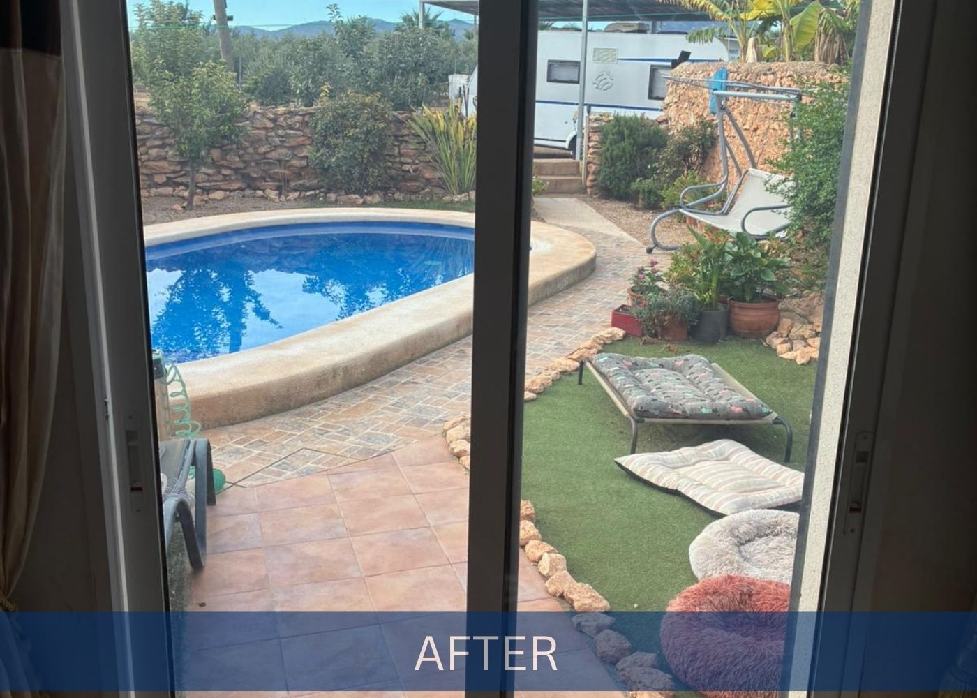 Titanium window film installation in Fuente Alamo, Murcia