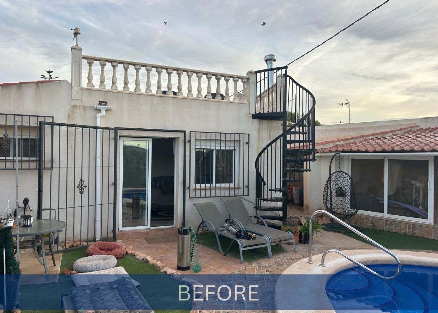 Titanium window film installation in Fuente Alamo, Murcia