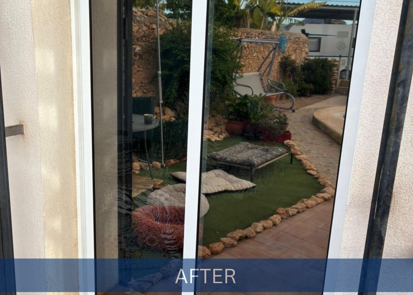 Titanium window film installation in Fuente Alamo, Murcia