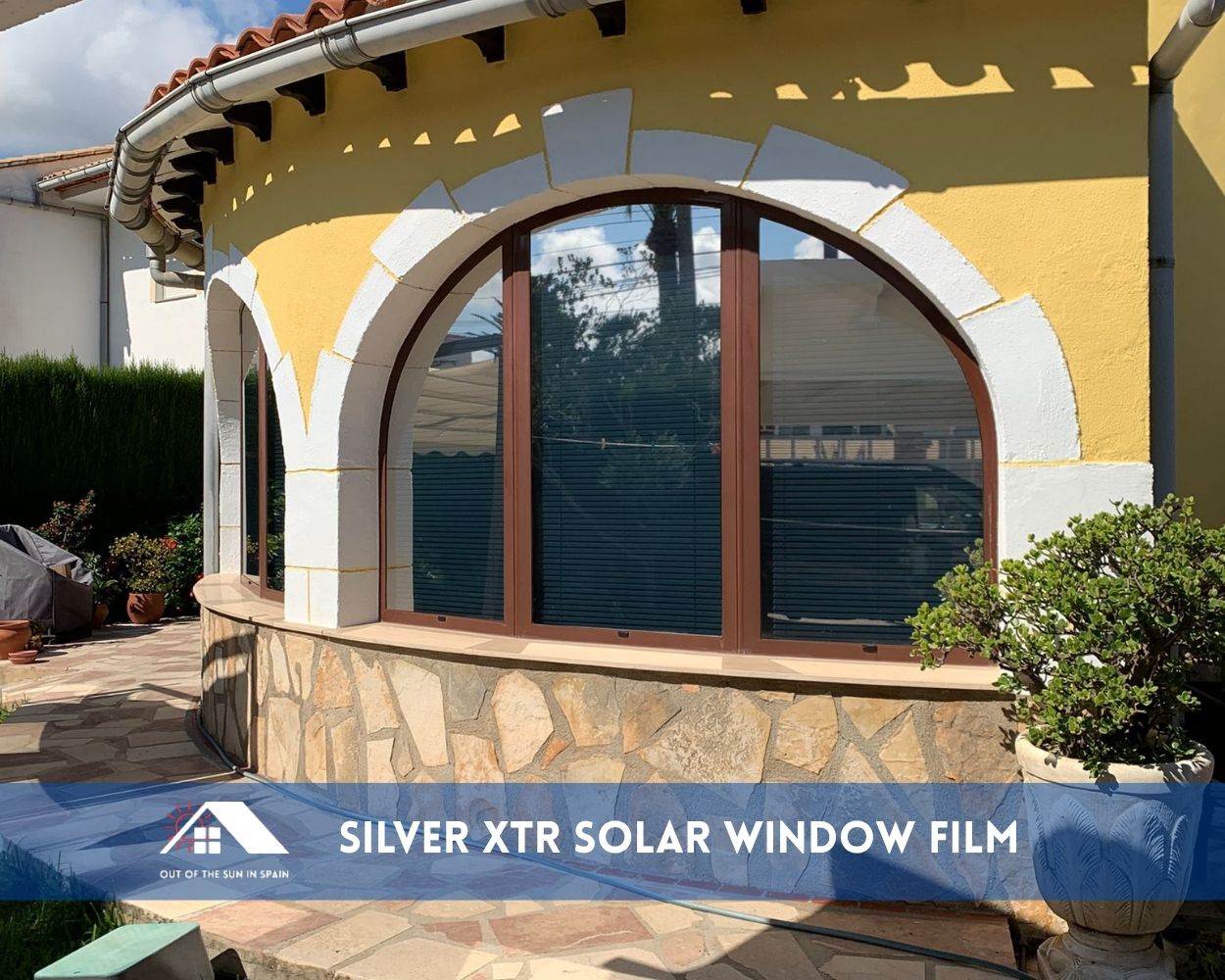 Before and after silver xtr solar window film installation in Els Poblets, Alicante