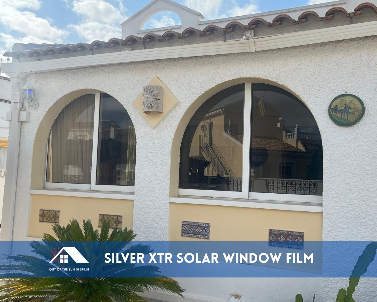Before and after silver xtr solar window film installation in Camposol, Murcia