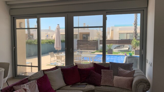 Titanium interior window film 11 Installation solar window film in San Miguel de Salinas, Alicante Costa Blanca South