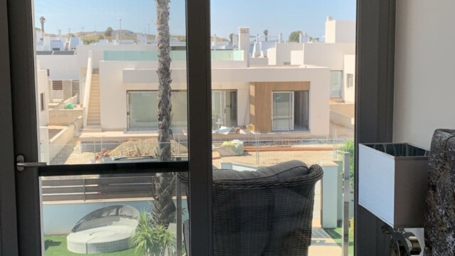 Titanium interior window film 14 Installation solar window film in San Miguel de Salinas, Alicante Costa Blanca South